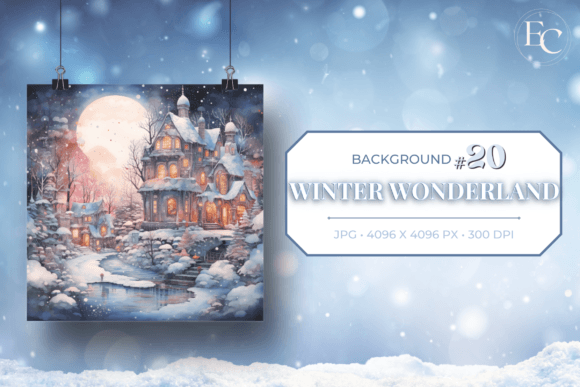 Download Snowy Christmas Town Winter Background - Background Collection