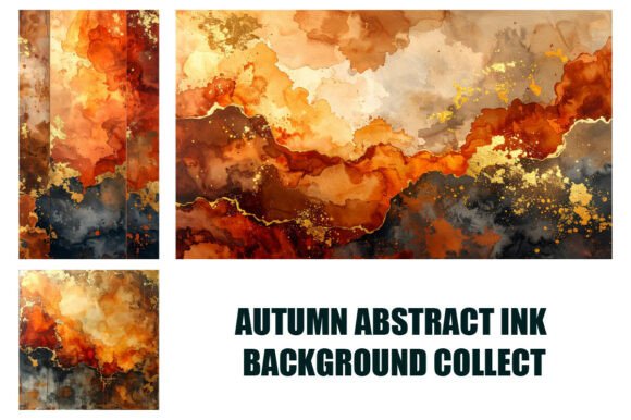 Download Autumn Abstract Ink Background Collect - Background Collection