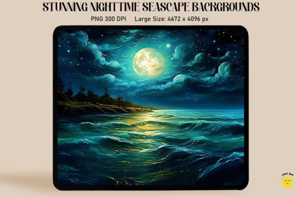 Download Tranquil Midnight Seascapes Backgrounds - Background Collection