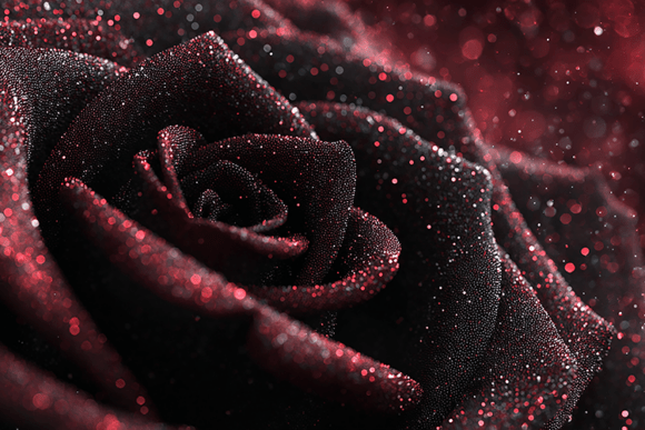 Download Elegant Red Rose with Glitter Background - Background Collection