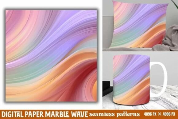 Download Marble Wave Digital Paper Background - Background Collection