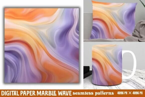 Download Marble Wave Digital Paper Background - Background Collection