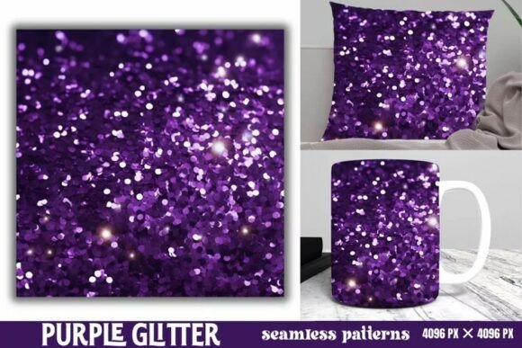 Download Purple Glitter Background Digital Paper - Background Collection