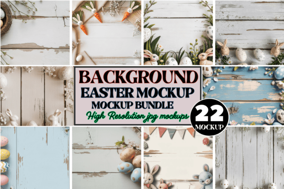 Download Easter Background Mockup Bundle - Background Collection