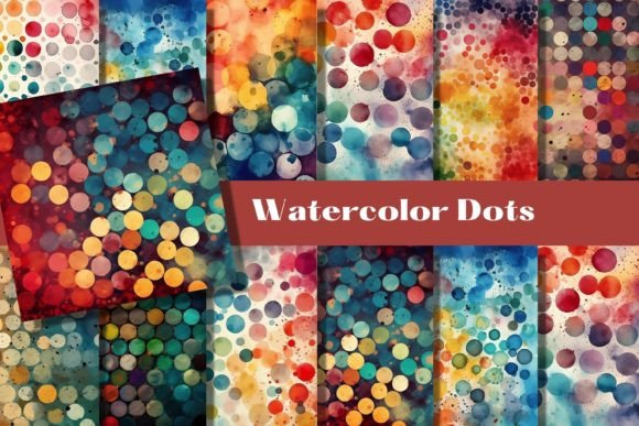 Download Dots and Circles Watercolor Backgrounds - Background Collection