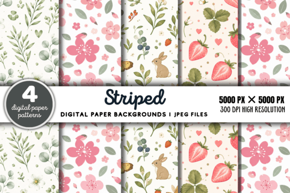 Download Striped Digital Paper Background 2 - Background Collection