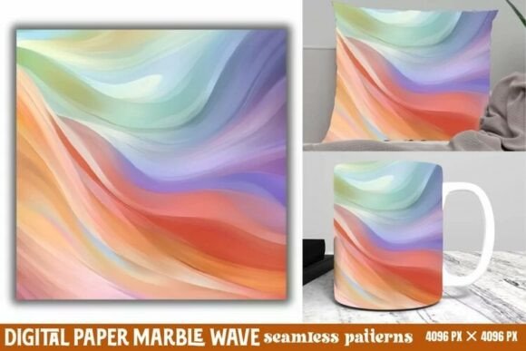 Download Marble Wave Digital Paper Background - Background Collection