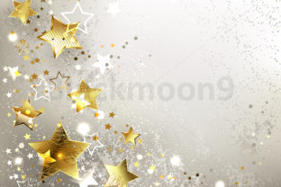Download Gray Background with Gold Stars - Background Collection