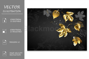 Download Background with Gold Leaves - Background Collection