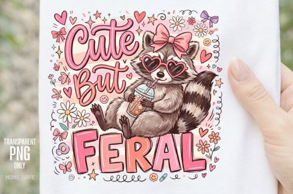 Download Cute but Feral Raccoon PNG Design - Premium Resources
