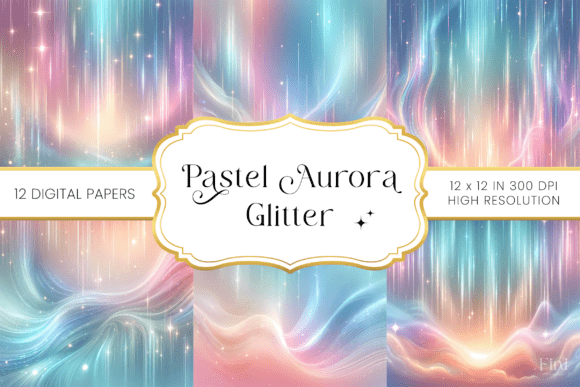 Download Pastel Aurora Glitter Backgrounds - Background Collection