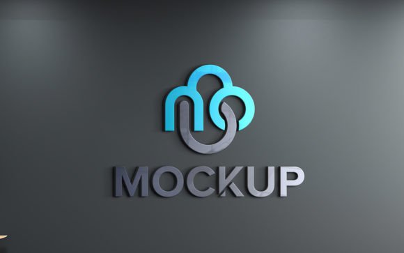 Download Logo Mockup with Dark Texture Background - Background Collection