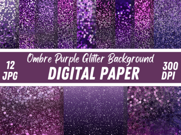 Download Ombre Purple Glitter Fabric Backgrounds - Background Collection