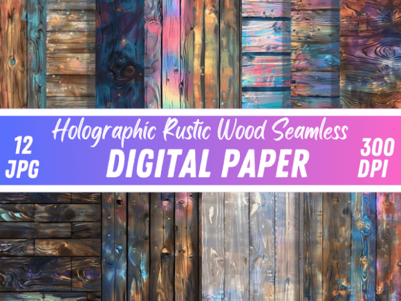 Download Holographic Rustic Wood Paper Background - Background Collection