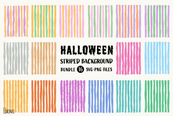 Download Halloween Striped Background SVG Bundle - Background Collection