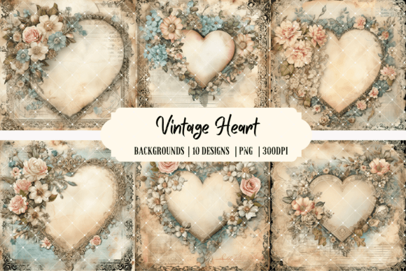 Download Vintage Heart Lace Background - Background Collection