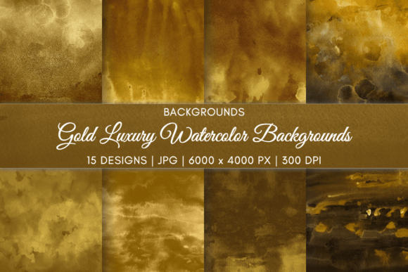 Download Gold Luxury Watercolor Backgrounds - Background Collection
