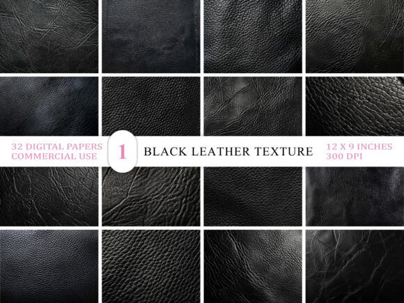 Download Black Leather Texture Background Bundle - Background Collection