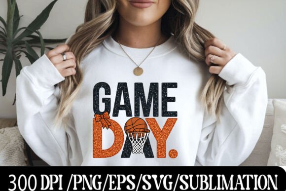 Download Game Day Basketball Glitter Design - Premium Bundle