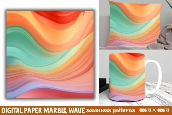 Download Marble Wave Digital Paper Background - Background Collection