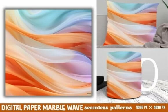 Download Marble Wave Digital Paper Background - Background Collection