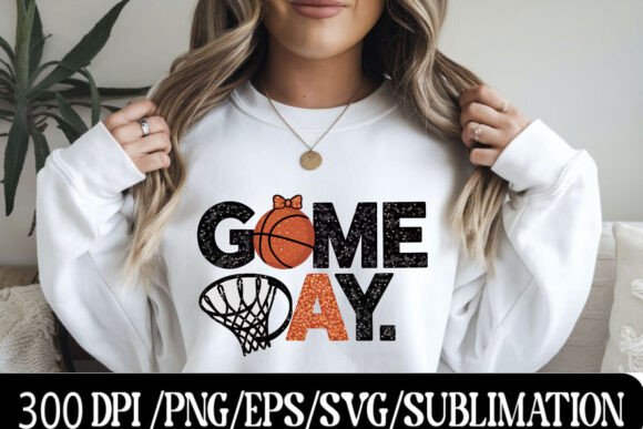 Download Game Day Basketball Glitter Design - Premium Bundle