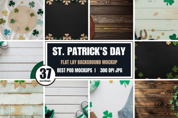 Download St Patricks Day Background Mockup Bundle - Background Collection