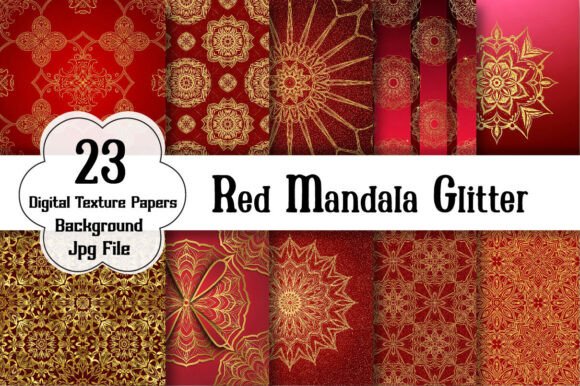 Download Red Mandala Glitter Background - Background Collection