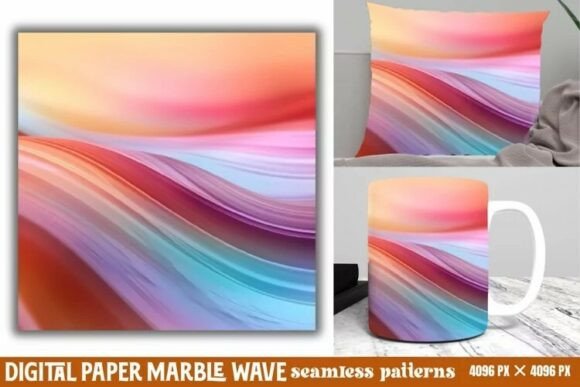 Download Marble Wave Digital Paper Background - Background Collection