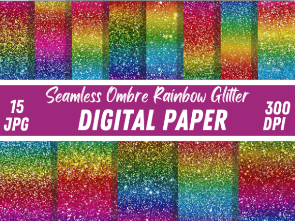 Download Ombre Rainbow Glitter Texture Background - Background Collection