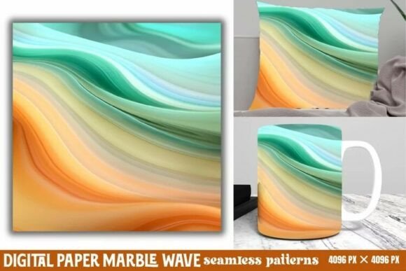 Download Marble Wave Digital Paper Background - Background Collection