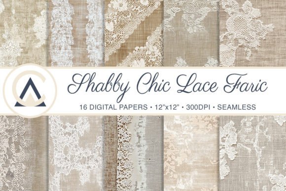 Download Shabby Chic Lace Linen Fabric Background - Background Collection