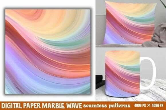 Download Marble Wave Digital Paper Background - Background Collection