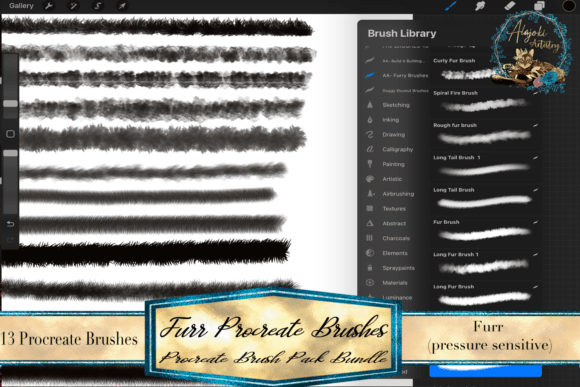 Download Procreate Fur Brush PAck - Brush pack Collection